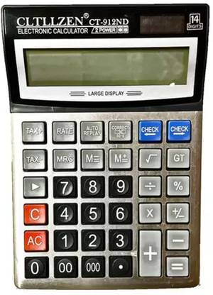 CLTTLLZEN The CT-912ND: A 14-Digit Calculator with Dual Power and 150-Step Check Basic  Calculator