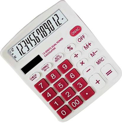 ERTY Real Solar Check&Correct Calculator High Quality 12 Digits Dual Power Calculator ot 612 Basic  Calculator