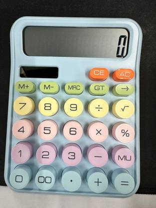 DREGGERZ Calculator Cute 12 Digit Large LCD Display and Buttons Calculator Great for Everyday Life and Basic Office Work Basic  Calculator