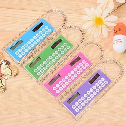 KTOSTON Card Size Calculator Ultra-Thin Cute Cartoon Solar Powered Calculator Basic  Calculator