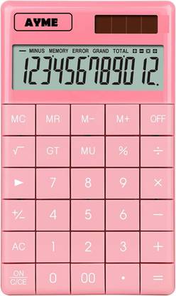 SIRIDHI Laptop Keyboard Calculator 12 Digit,Dual Power Battery and Solar Big Square Button Calculator,Easy to Press,for School Office Business Home Financial  Calculator