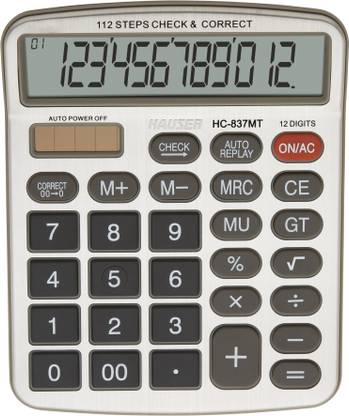 HAUSER Electronic Calculator HC - 837MT Electronic Basic  Calculator