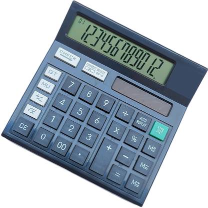 UFG CT-512 Digit Dual Power Calculator with GT Function, 120 Step Check Basic  Calculator