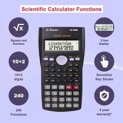 Dr SmartX 240-Functions multi Function Calculator 82 ms calculator Non-Programmable all calculation Scientific Calculator
