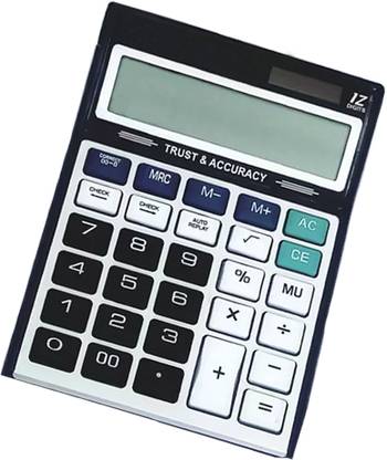 HBFM Big Display Basic Calculator Solar & Battery Check & Correct CT-912VII Financial  Calculator