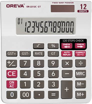 OREVA OR-2212C GT [WHITE] Solar & Battery Calculator Desktop Financial  Calculator