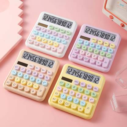 FRKB Large Size Big Buttons Easy to Press Multicolor Office Calculators Big Buttons Easy to Press Use as Office Calculators Multicolor Pastel Colors Basic  Calculator