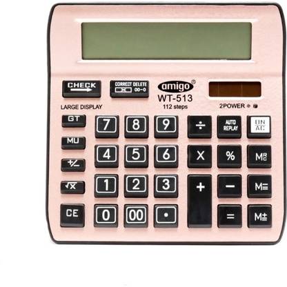 PW PENCILWALA Amigo WT-513 SOFT BUTTON Large LED Display 112 steps Basic  Calculator
