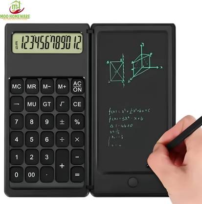 Moo Homeware Foldable Calculator With 6 Inch LCD Tablet Digital Drawing Pad Calculator Stylus Pen Erase Button Lock Function Smart Calculator Financial  Calculator