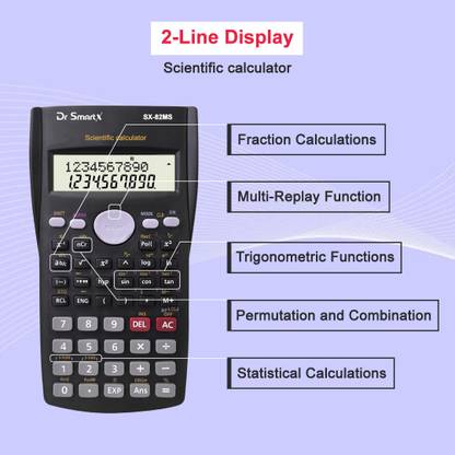 Dr SmartX SX- 82MS 240 Functions Scientific calculator for Engineering calculator for school & college Scientific  Calculator