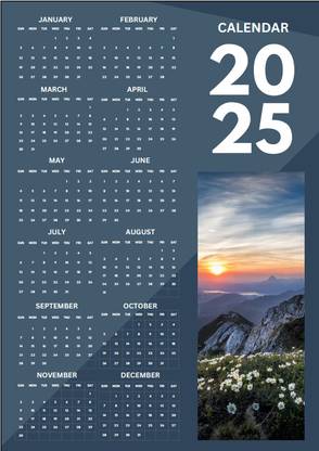 SBD A3 size Calendar 2025 year single page 2025 Pocket Calendar