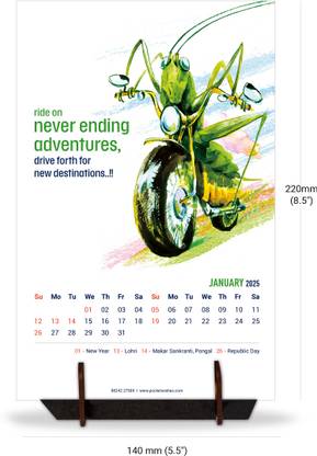 pocket wishes Life Lover 2025 Table Calendar