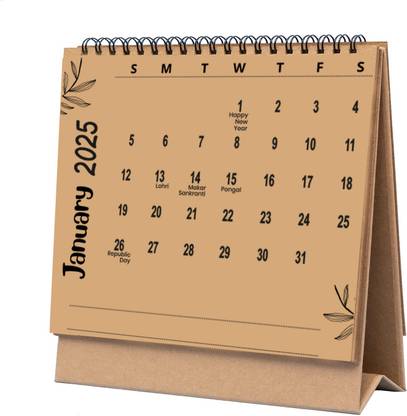 AccuPrints 5.8 x 5.8 craft calendar 2025 Table Calendar