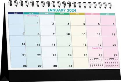 AccuPrints Color Planner 2025 Table Calendar