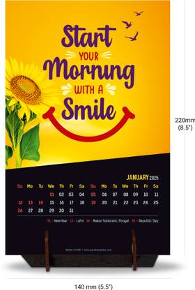 pocket wishes Motivational Success 2025 Table Calendar
