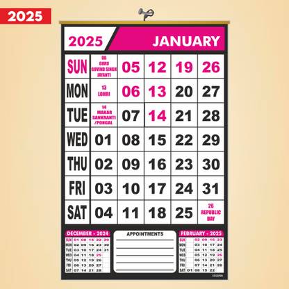 ESCAPER Artistic Escape: Celebrate Every Day with a Stylish WallCalendar 2025 Wall Calendar