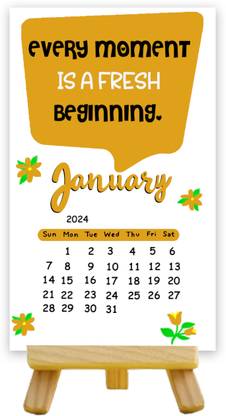 The Quirky Girl Desk Calendar 2024 | Mini Calendar for Office and Workspace Table with Quotes 2024 Table Calendar