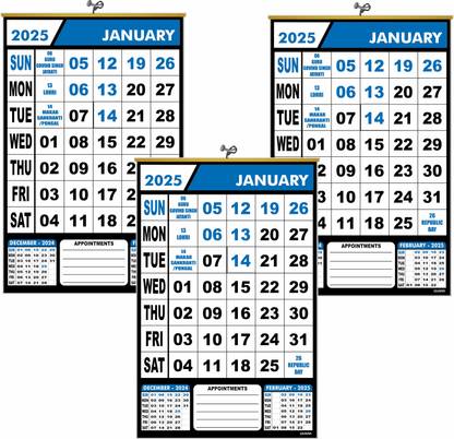 ESCAPER Functional Wall Calendar – Large Font, Monthly Planner, Hanging Option 2025 Wall Calendar