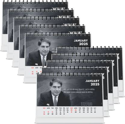 ESCAPER 2025 Ratan Tata Inspirational Desk Calendar 2025 Table Calendar