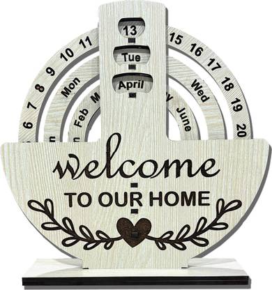 Print Ginnie Welcome To Our Home (Lifetime Infinite Round Calendar Office/Home) 2025 Table Calendar