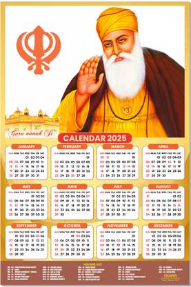ESCAPER Guru Gobind Singh Ji Calendar 2025: Honoring Courage and Sacrifice 2025 Wall Calendar