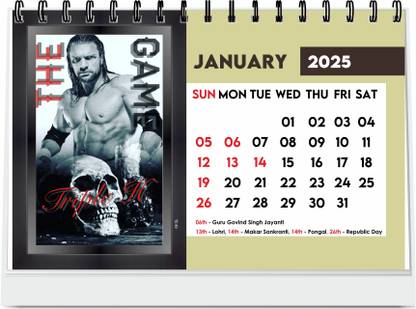 ESCAPER WWE Hall of Fame Calendar 2025 – Celebrating Hall of Fame inductees. 2025 Table Calendar
