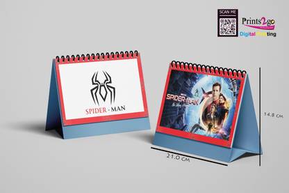 Prints2go Spider Man theme Mini calendar 2024 Table Calendar