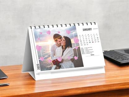 Prints2go Personalized Photo Mini Calendar 2024 -(Pack of 1) 2024 Table Calendar