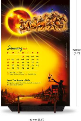 pocket wishes PW-13 2025 Table Calendar