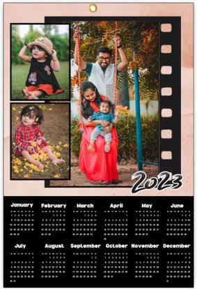 FLASHINGCLICK Customized Personalized Unique Artistic Wall Hanging Calendar Model No REELTRIPO 2023 Wall Calendar
