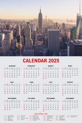 Imagine Printing Solutions Image Wall Calendar 2025,12 Months for Home,Office(Size: 36x24Inches) 2025 Wall Calendar