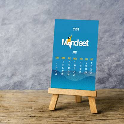 CREATIVE CONVERT Desk Calendar 2022 with Wooden Easel Stand: Monthly Calendar Design for Home, Office, School and More (2022 Calendar, Mini Easel) 2022 Table Calendar