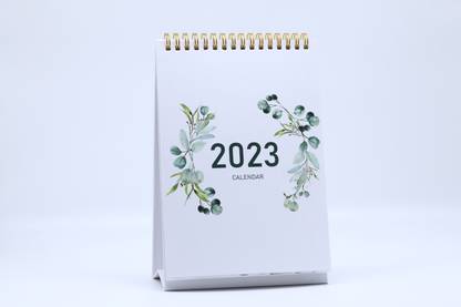 INNAXA A5 2023 Calendar, Botanical Greenery Floral Watercolor, Desk Calendar 2023 Table Calendar
