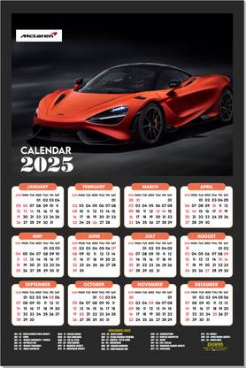 ESCAPER Mclaren Car Wall Calendar 2025 hanging, Car Wall Calendar 2025 for Room 2025 Wall Calendar