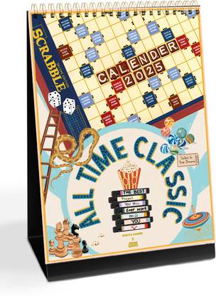 Happywagon 2025 90's Games Desk Calendar 2025 Table Calendar