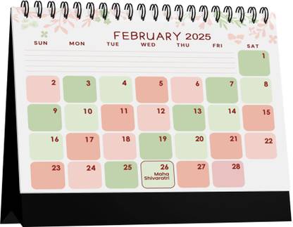 AccuPrints Flower desk 2025 Table Calendar