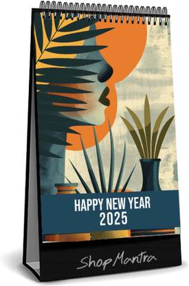 ShopMantra Table Top Desk Standing Calendar 2025 Elegant Standing Design for Office, Home, 2025 Table Calendar