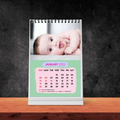 ESCAPER Tiny Tots Calendar 2025 Desk 2025 Table Calendar