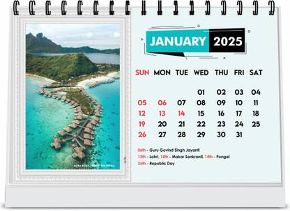 ESCAPER Travel Calendar 2025 Desk: Explore the World’s Best Destinations 2025 Table Calendar
