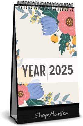 ShopMantra Table Top Desk Standing Calendar 2025 ,School ,Home, Office, 2025 Table Calendar