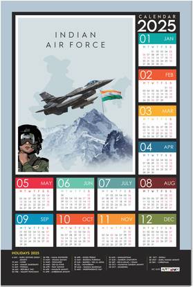ARTBOX Indian Air Force Calendar | Indian Army Calendar | Wall Calendar 2025 2025 Wall Calendar
