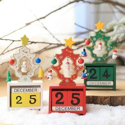 Tera13 Calendar for Kids Mini Desk Snata Claus Calendar for Office and Home NA Table Calendar