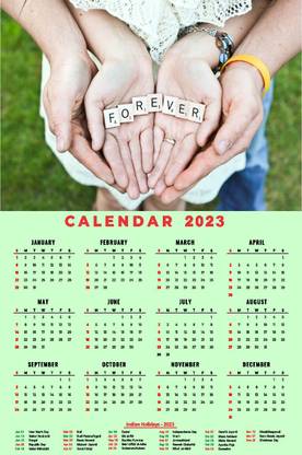 infinity interiors beautiful couple, Wall Calendar, (24 x 36 inch)for office, home_005 2023 Wall Calendar