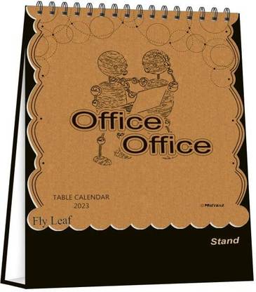 PRINTMAN Studio Paper Die Cut Office Office Table Calendar Size – 9.25” x 7" 13 sheeter 2023 Table Calendar