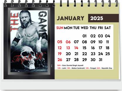 ESCAPER WWE Superstar Moves Calendar 2025 – Showcasing signature moves 2025 Table Calendar