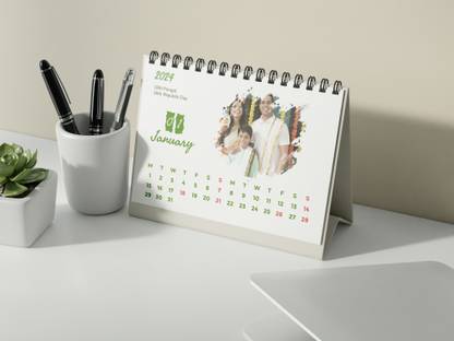 Prints2go Personalized Valentines Day Photo Mini Calendar 2024 -(Pack of 1) 2024 Table Calendar