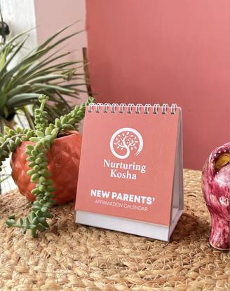 Nurturing Kosha 20 Positive Affirmations Compact Desktop Affirmation Calendar for New Parents Affirmation Calendar Table Calendar