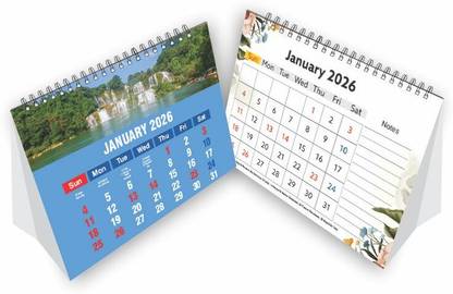 Pixel Table Calendar with Planner 2026 Table Calendar
