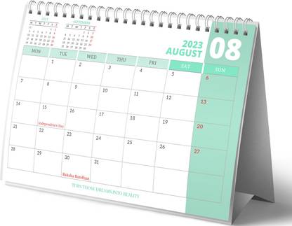 Lauret Blanc A5 Table Calendar 2023- Office and Home Desk Calendar with Quotes 2023 Table Calendar