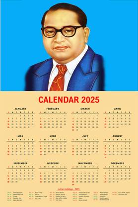 Imagine Printing Solutions Bheem Rao Ambedkar Wall Calendar 2024,12 Months for Home, Office 2025 Wall Calendar